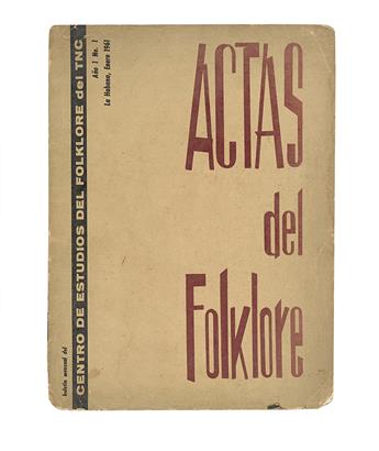 (FOLK LORE.) LEON, ARGELIERS, ET AL, Editors. Actas del Folklore.